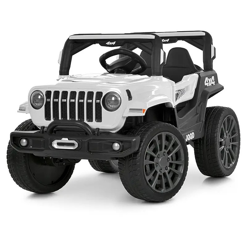 Дитячий електромобіль Джип Bambi Racer M 6357EBLR-1 до 30 кг, білий