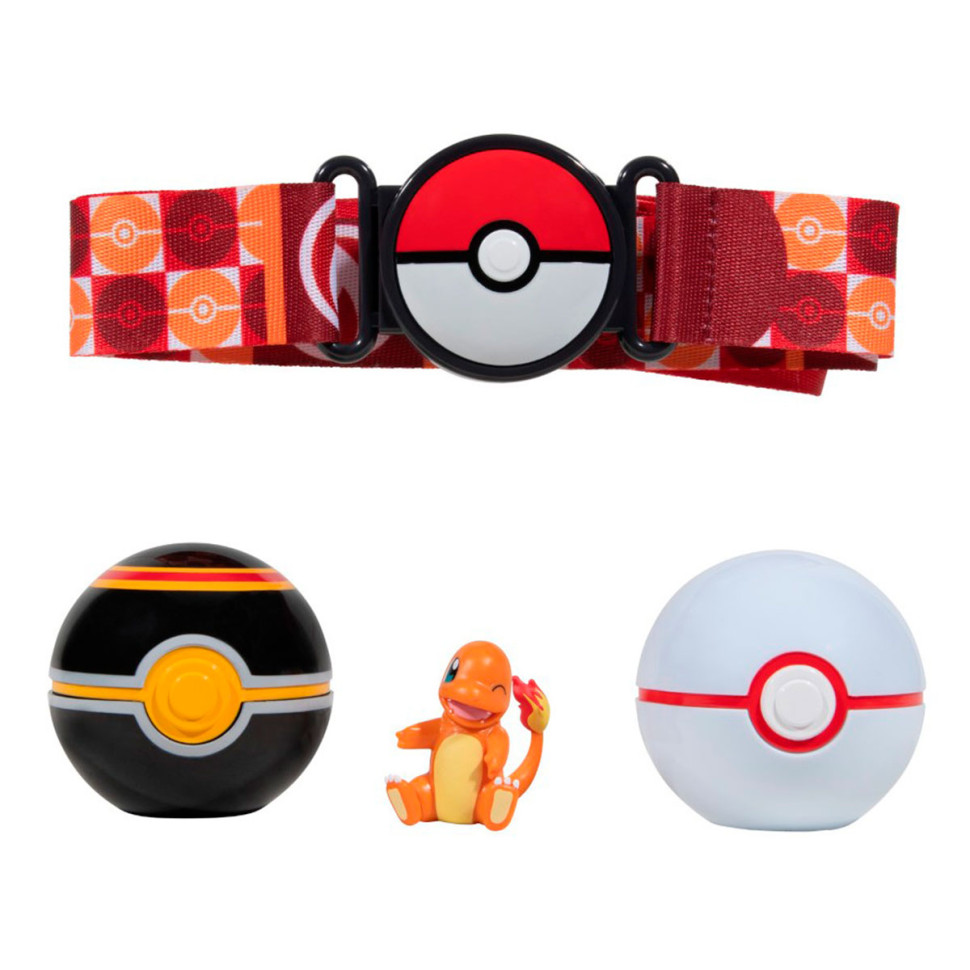Ігровий набір Пояс з покеболами Чармандер Pokemon W14 PKW3163 пояс, 2 покеболи, ігрова фігурка
