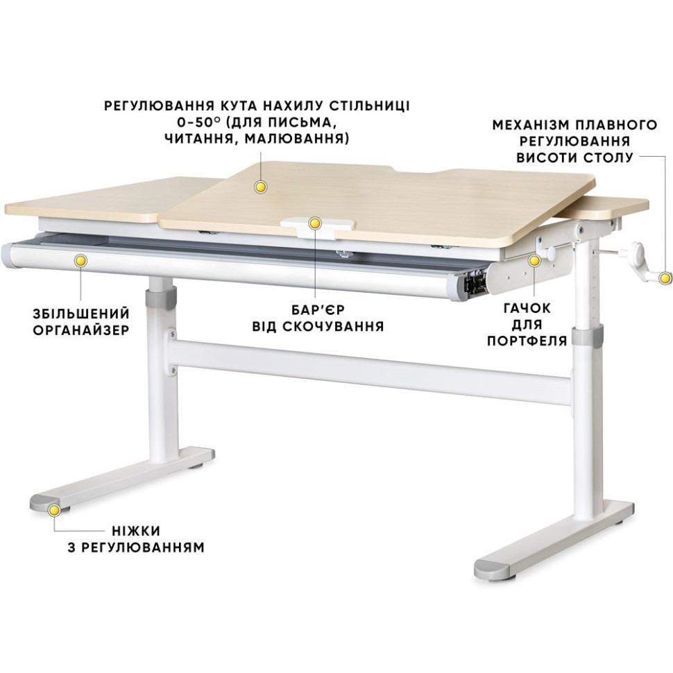 Детская парта TH-360 Lite Evo-kids TH-360 TG/G Lite, Grey