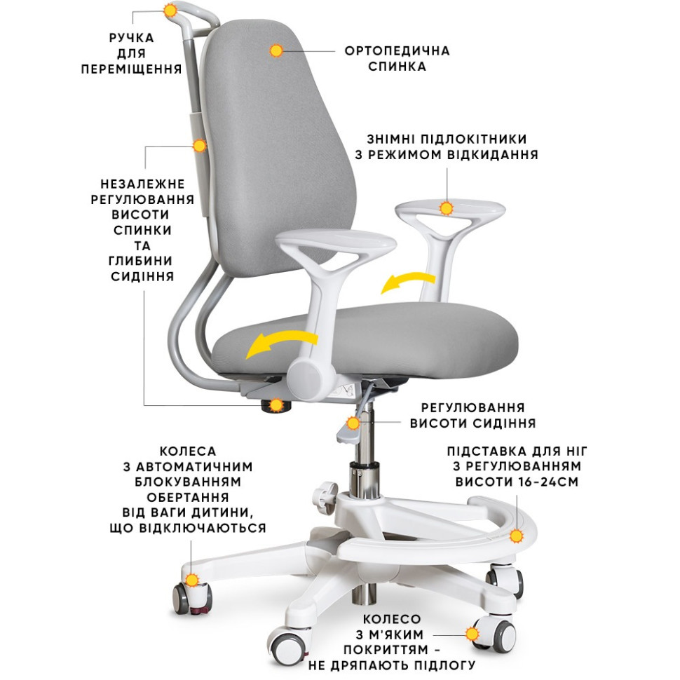 Дитяче крісло Mio Ergo ErgoKids Y-507 G, Grey 