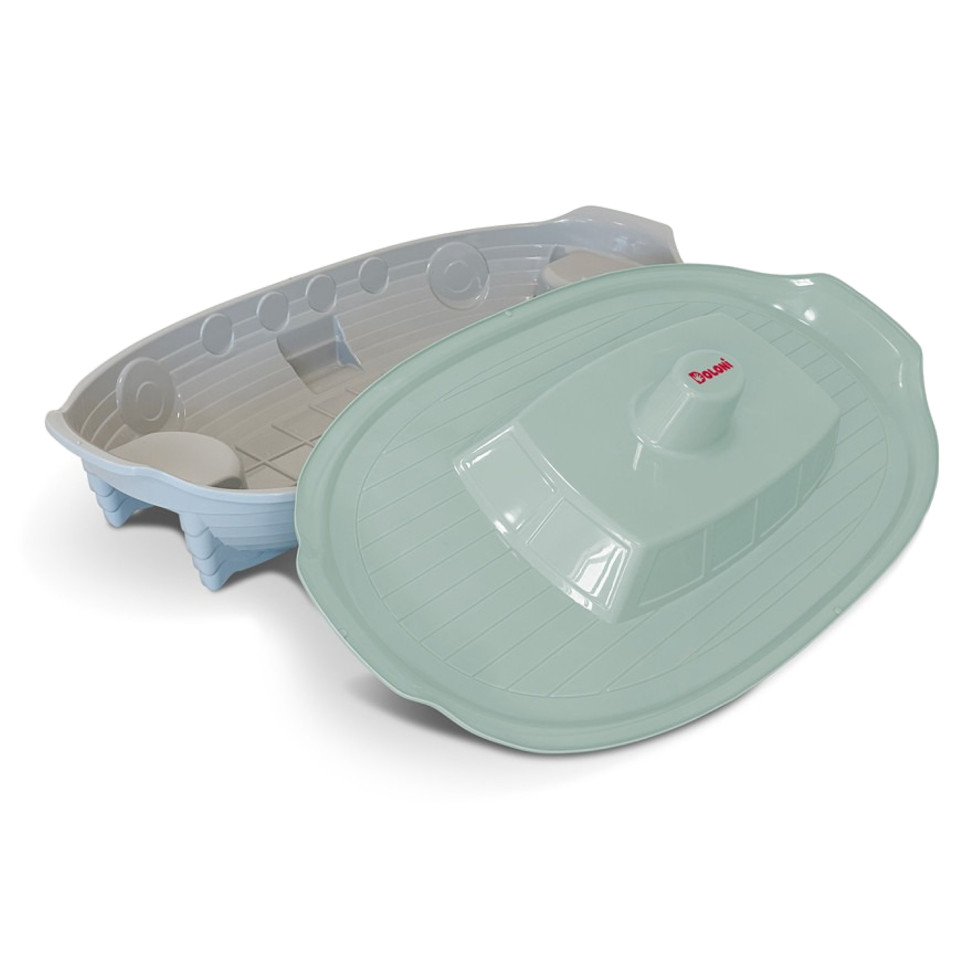 Дитяча пісочниця Корабель Doloni Toys 03355/7, 140×72×40 см, з кришкою