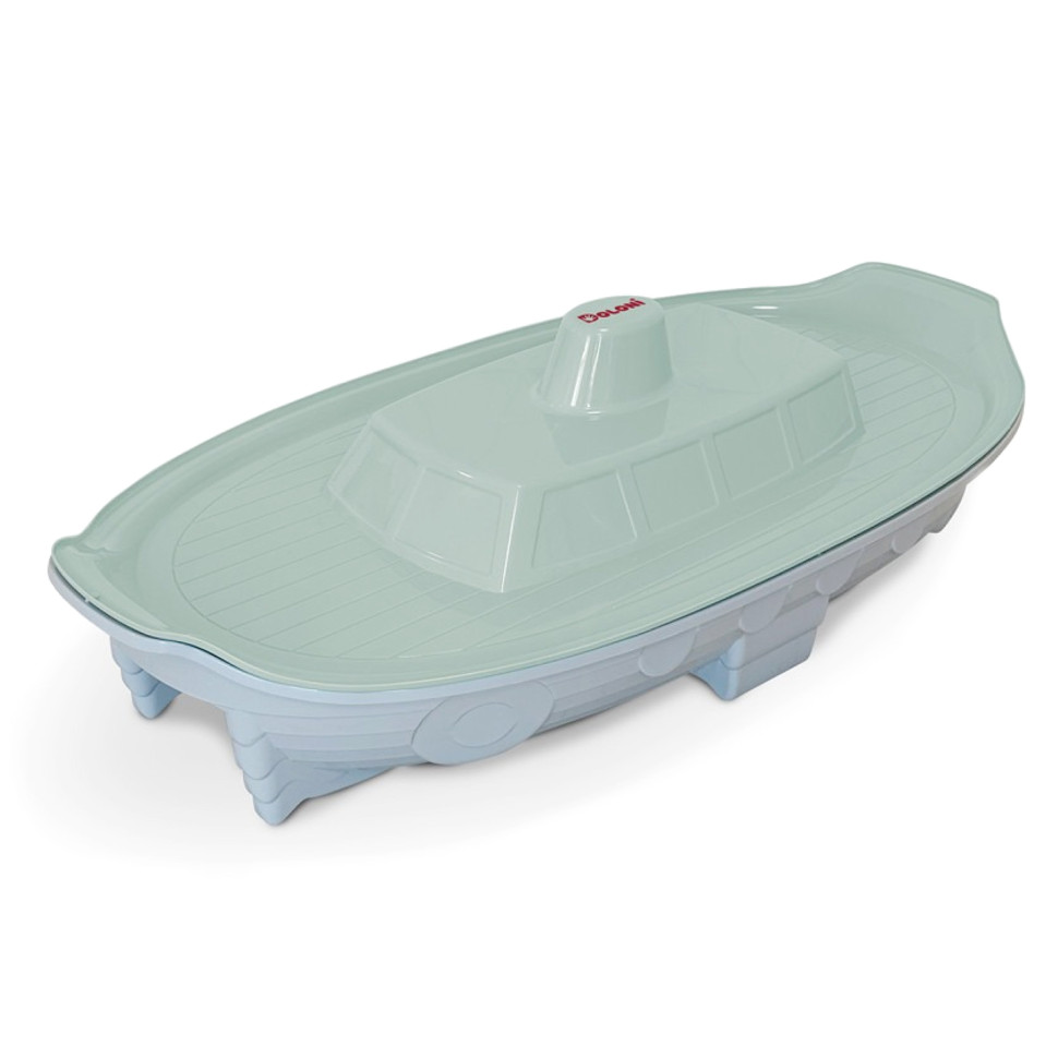 Дитяча пісочниця Корабель Doloni Toys 03355/7, 140×72×40 см, з кришкою