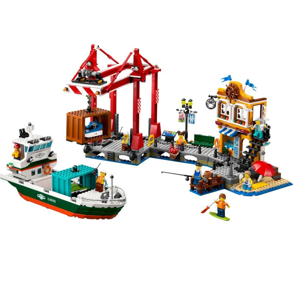 Конструктор City Морська гавань із вантажним судном LEGO 60422, 1226 деталей