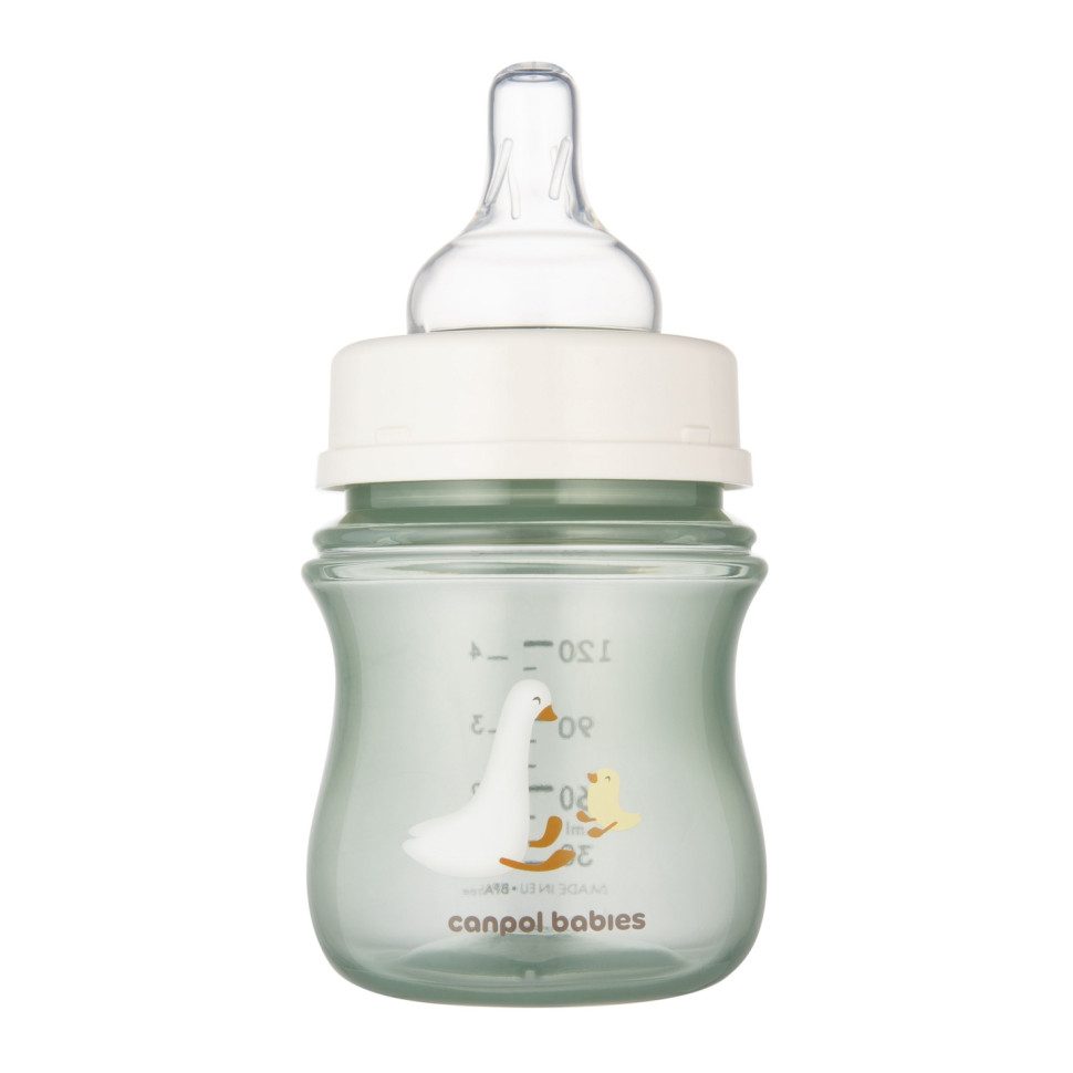 Пляшечка антиколікова Гуси Canpol babies 35/244 з широким отвором
