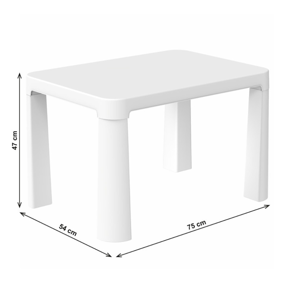 Детский игровой столик ТехноК 0402ТХК белый пластик 75х54х47 см