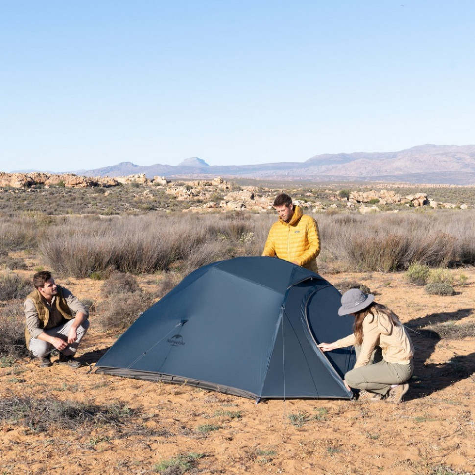 Намет надлегкий тримісний з футпринтом Cloud Up 3 UL NH18T030-T-T Naturehike 6927595783290