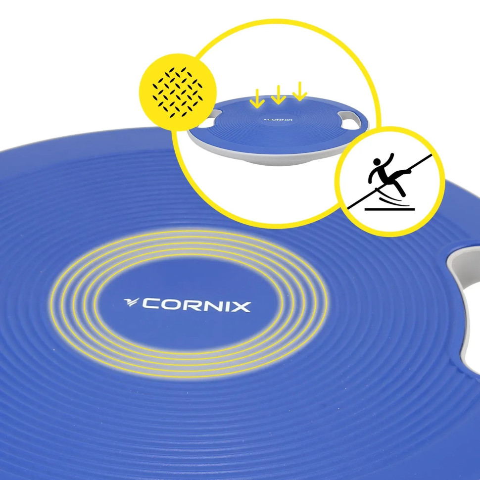 Балансувальна платформа Cornix XR-0445 кругла, пластикова, Синій/Сірий