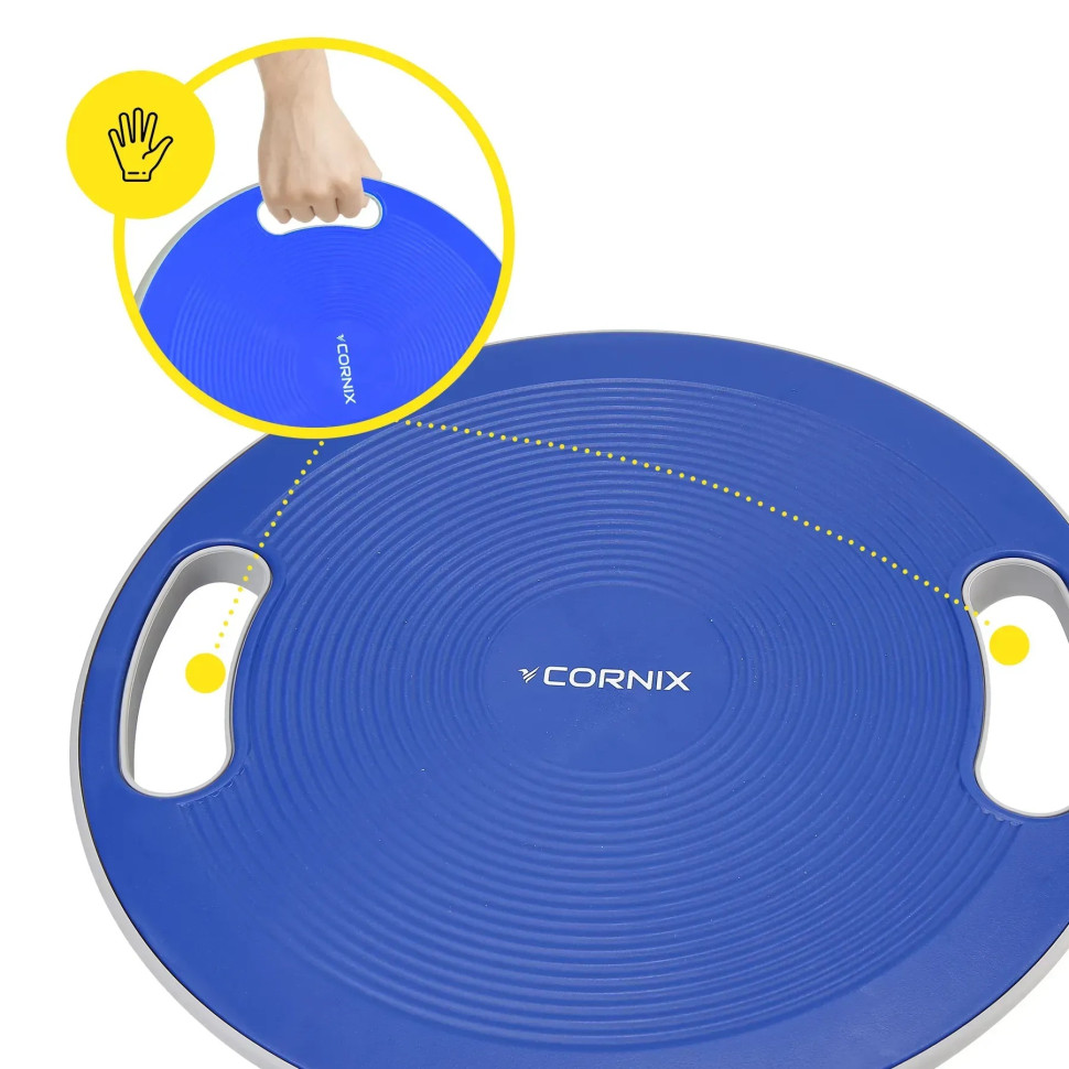 Балансувальна платформа Cornix XR-0445 кругла, пластикова, Синій/Сірий