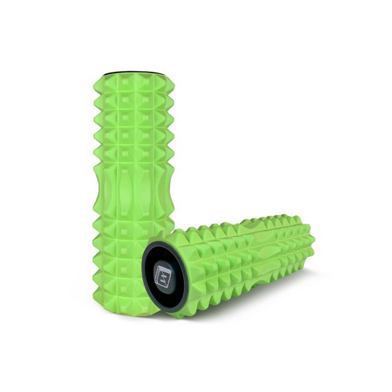 Массажный ролик Grid Rolle 1.2 EasyFitr EF-2022a-GN 33 см, с заглушками с двух сторон, салатовый