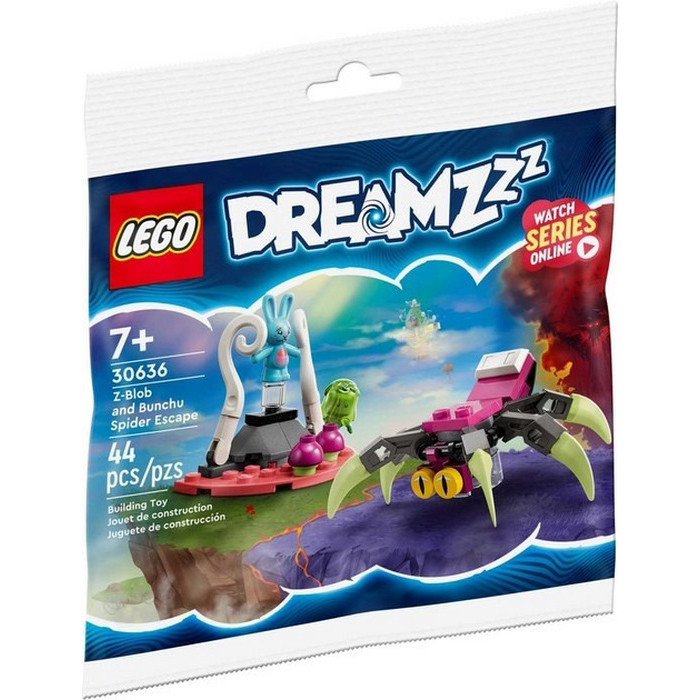 Конструктор DREAMZzz Побег Зет-Блоба и Бунчу от паука LEGO 30636, 44 детали