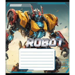 Тетрадь ученическая "Робот" Leader 012-590508K-3 в клетку, 12 листов (959050)