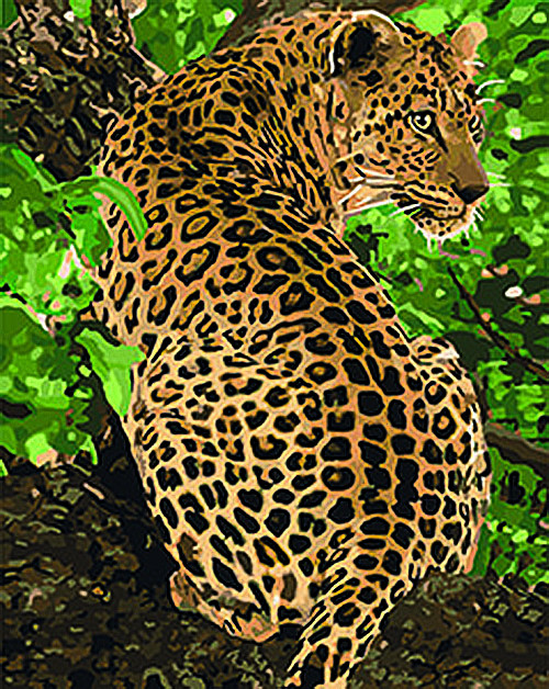 Картина за номерами. Тварини, птахи "Леопард" 40*50см KHO4101 по цене 240 грн.