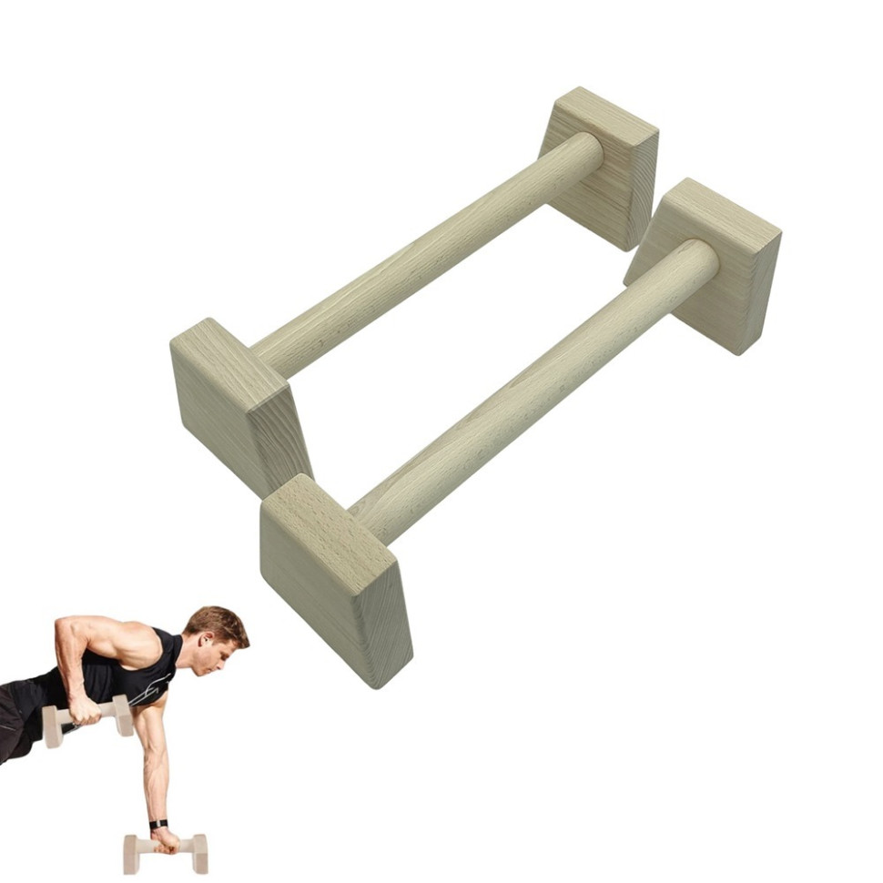 Паралетсы, упоры для отжимания деревянные Wood Gym Push Up Newt NE-WD-40 из бука 40 см 2 шт