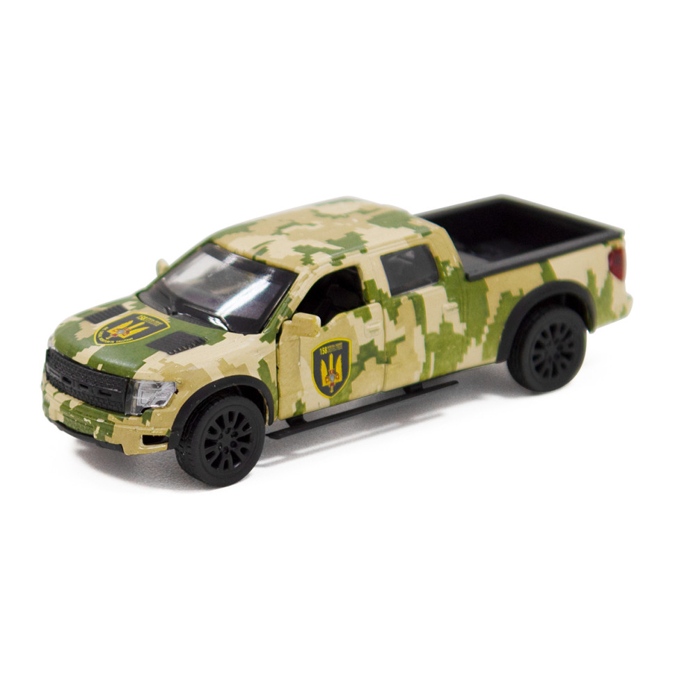 Автомодель игровая FORD F-150 SVT RAPTOR МИЛИТАРИ TechnoDrive 250296 металл