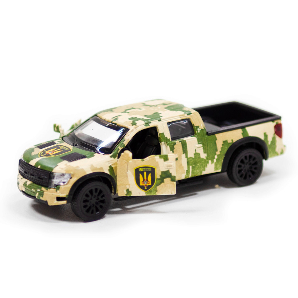 Автомодель игровая FORD F-150 SVT RAPTOR МИЛИТАРИ TechnoDrive 250296 металл