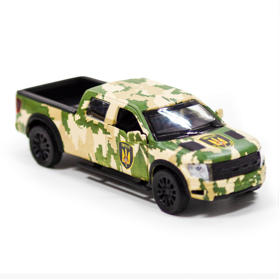 Автомодель игровая FORD F-150 SVT RAPTOR МИЛИТАРИ TechnoDrive 250296 металл