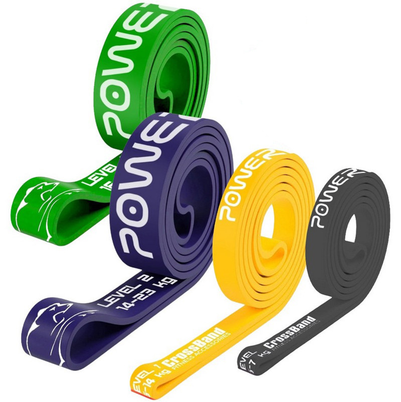 Эспандер-петля (резинка для фитнеса и кроссфита) PowerPlay PP_0013 в наборе 4 штуки