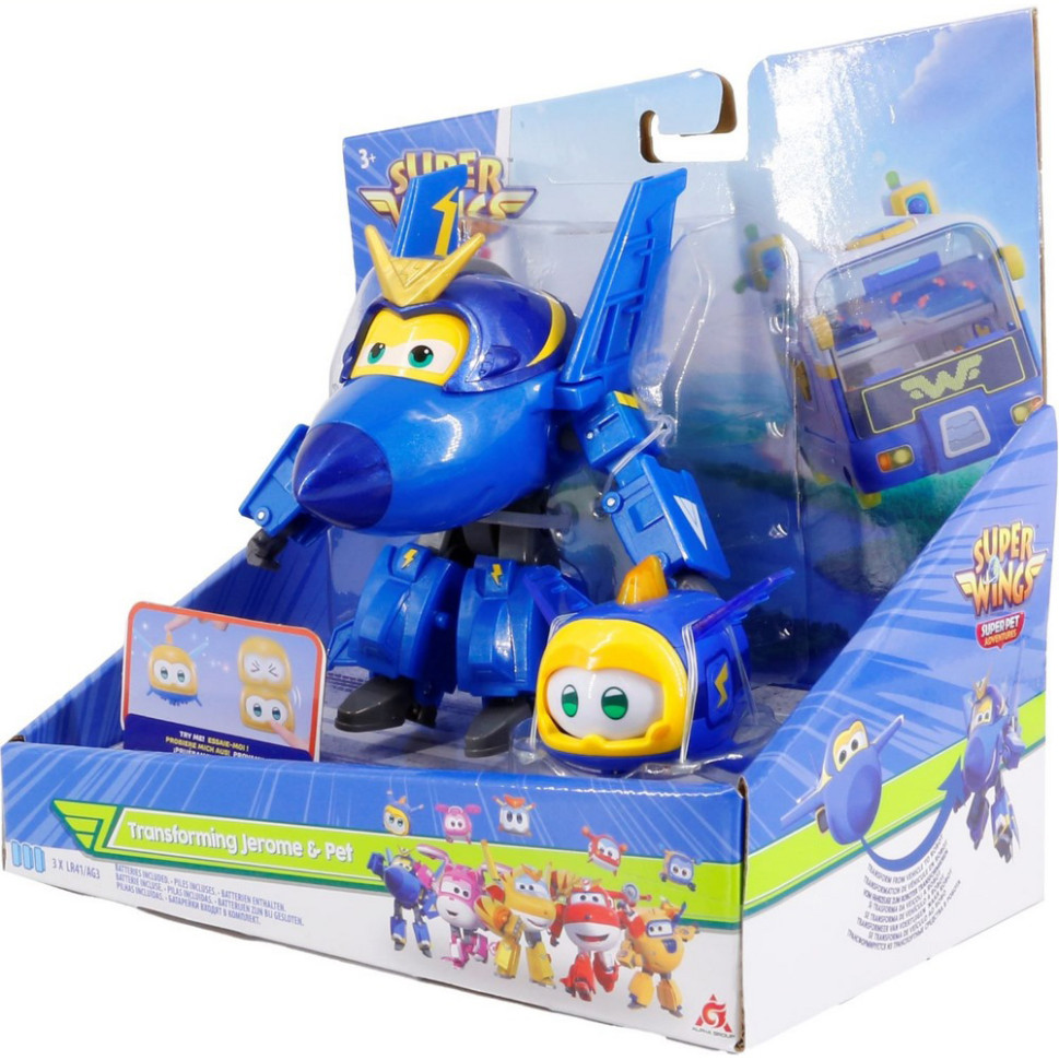Игровой набор Transforming Джером и питомец (Jerome & Pet) Super Wings EU770443