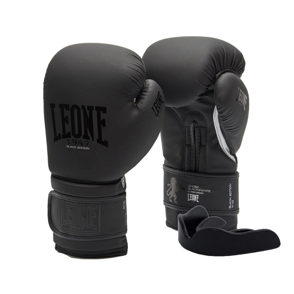 Боксерские перчатки GN059 Leone GN059_Bl/White_10oz 10 унций (капа в комплекте)