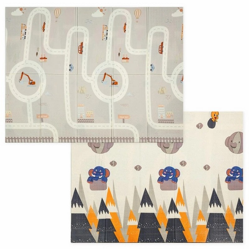 Детский термоковрик двухсторонний Sticker Wall SW-00003035, 147 х 196 х 0,7 см