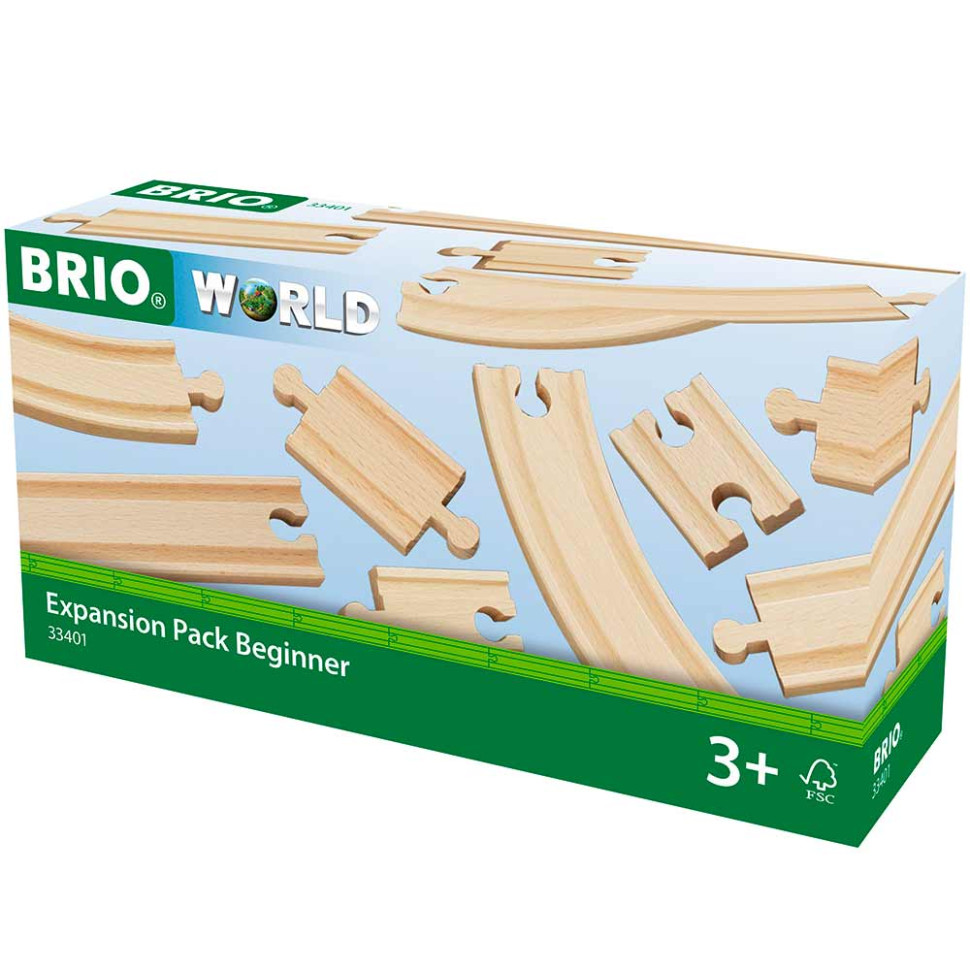 Базовый набор расширений для детской железной дороги BRIO 33401-BR, дерево 11 элементов в комплекте