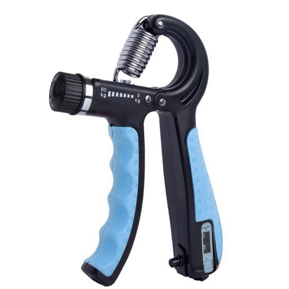 Эспандер кистевой со счетчиком PP-4402 PowerPlay PP_4402_Blue 10-60 кг, с регулируемой нагрузкой