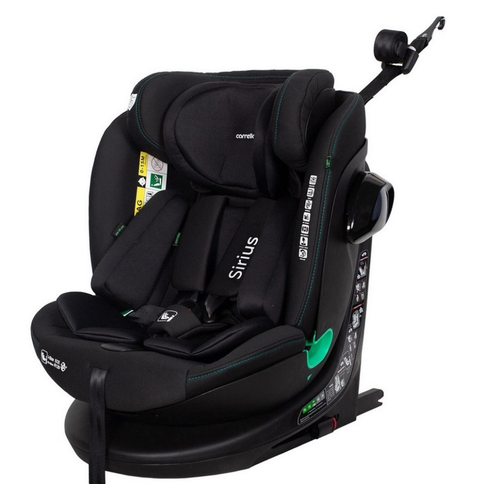 Автокресло детское Sirius Carrello CRL-8808 Absolute Black, i-Size 40-150 см ISOFIX