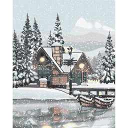 Картина за номерами "Сніжна тиша" ©akvamarinel_art Ідейка KHO2873, 40х50 см