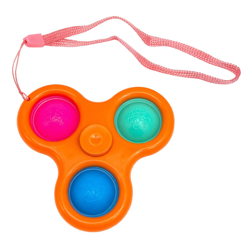Детский антистресс-брелок Симпл-Димпл Спинер Bambi AA3650(Orange) 8 см