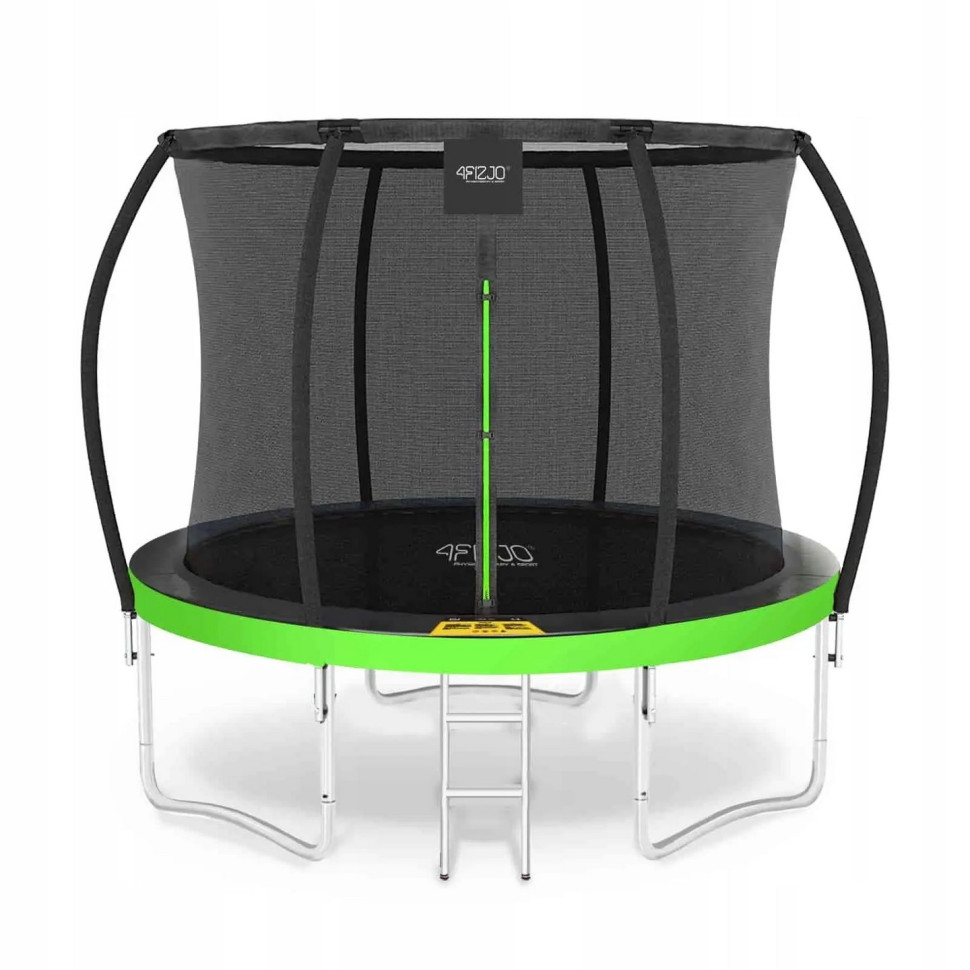 Батут с внутренней сеткой Premium 4FIZJO 4FJ0365, 10FT 312 см, Black/Green