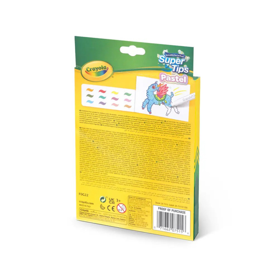 Набор фломастеров Supertips Crayola 58-7515 пастельные цвета, 12 шт