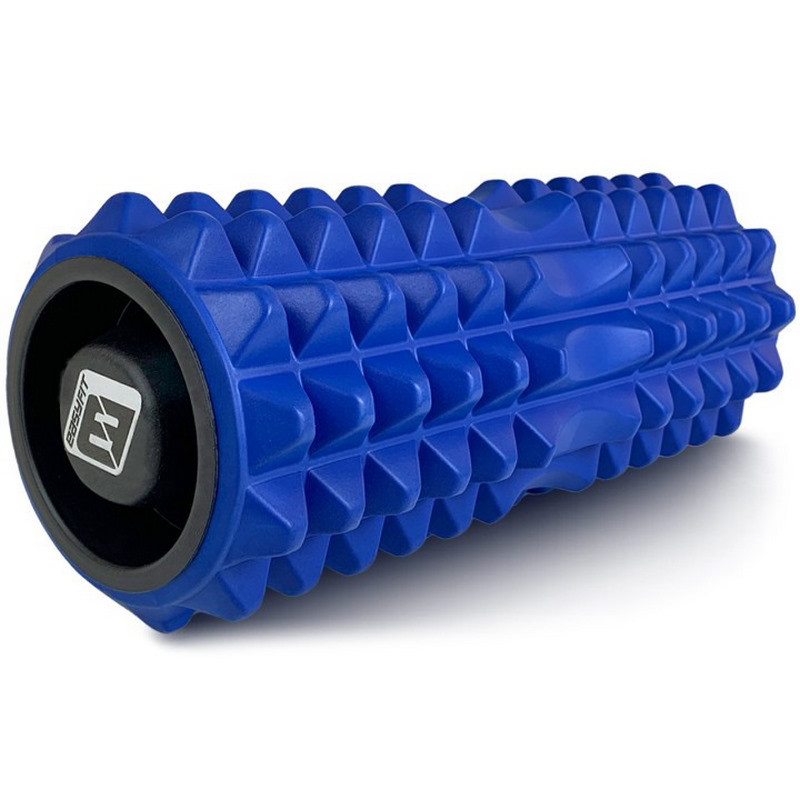 Массажный ролик Grid Rolle 1.2 EasyFitr EF-2022a-BL 33 см, с заглушками с двух сторон, синий