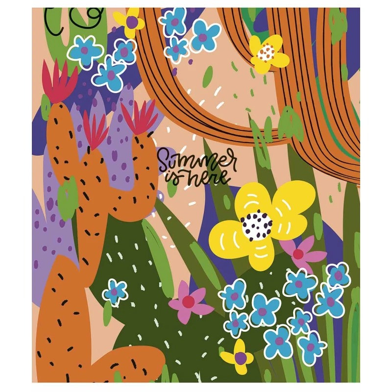 Тетрадь общая «Summer is Here» Школярик 080-3225K-3 в клеточку, 80 листов
