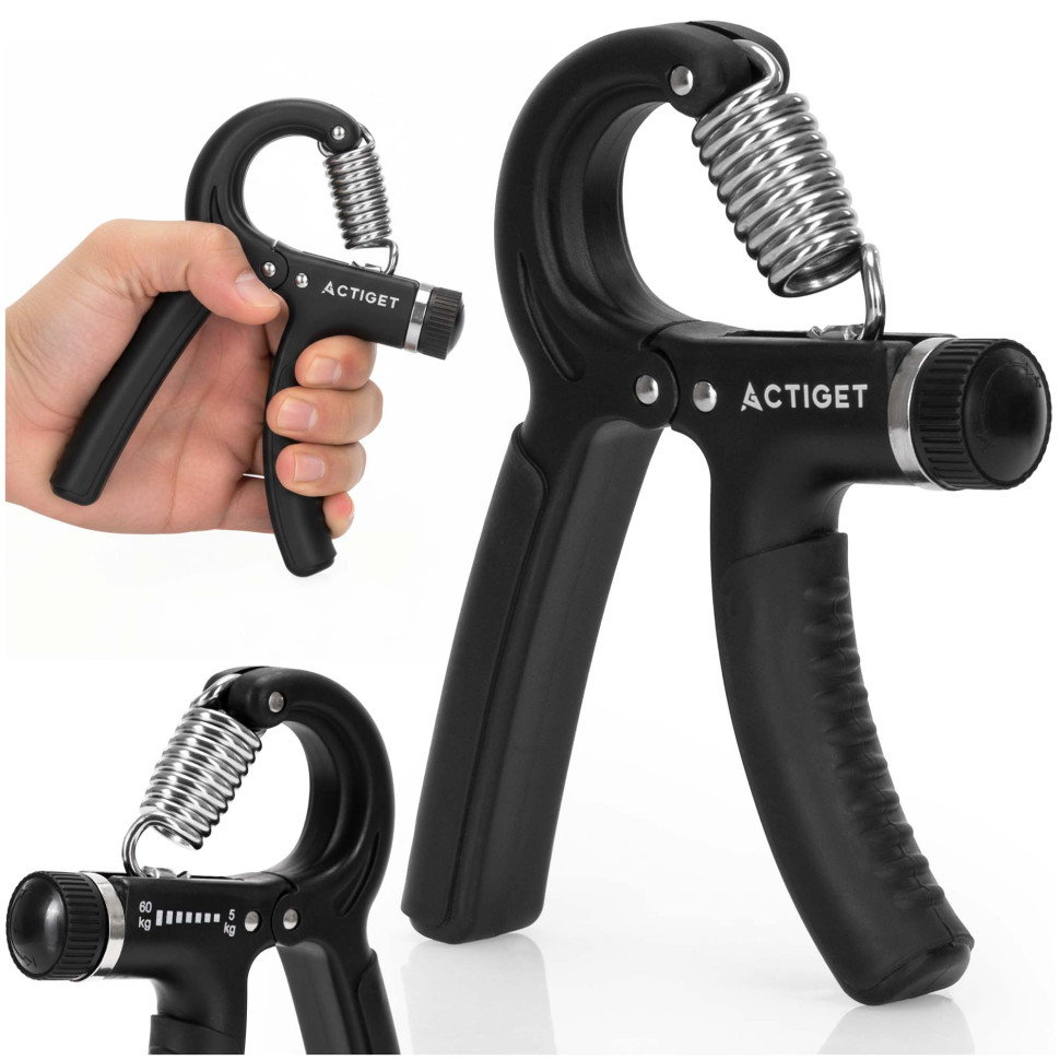 Еспандер кистьовий з регульованим навантаженням Actiget ACT0051 Black 5-60 кг