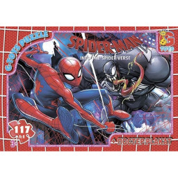 Детский пазл "Человек-паук" G-Toys SM897 плакат 117 элементов