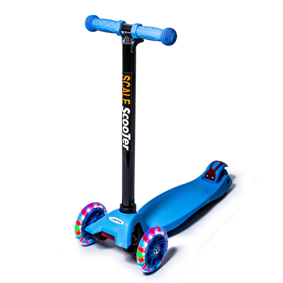 Дитячий чотириколісний самокат MAXI Bambi 27063310 Blue з підсвічуванням