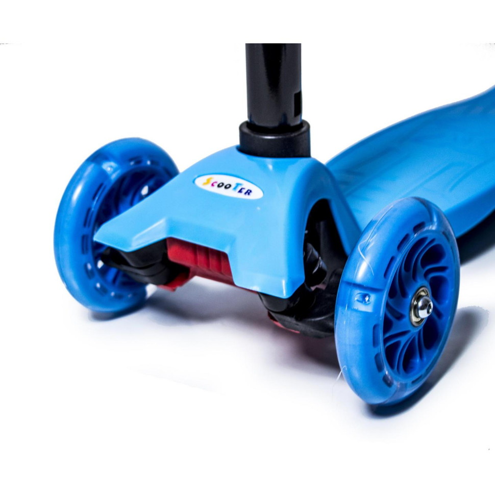 Дитячий чотириколісний самокат MAXI Bambi 27063310 Blue з підсвічуванням