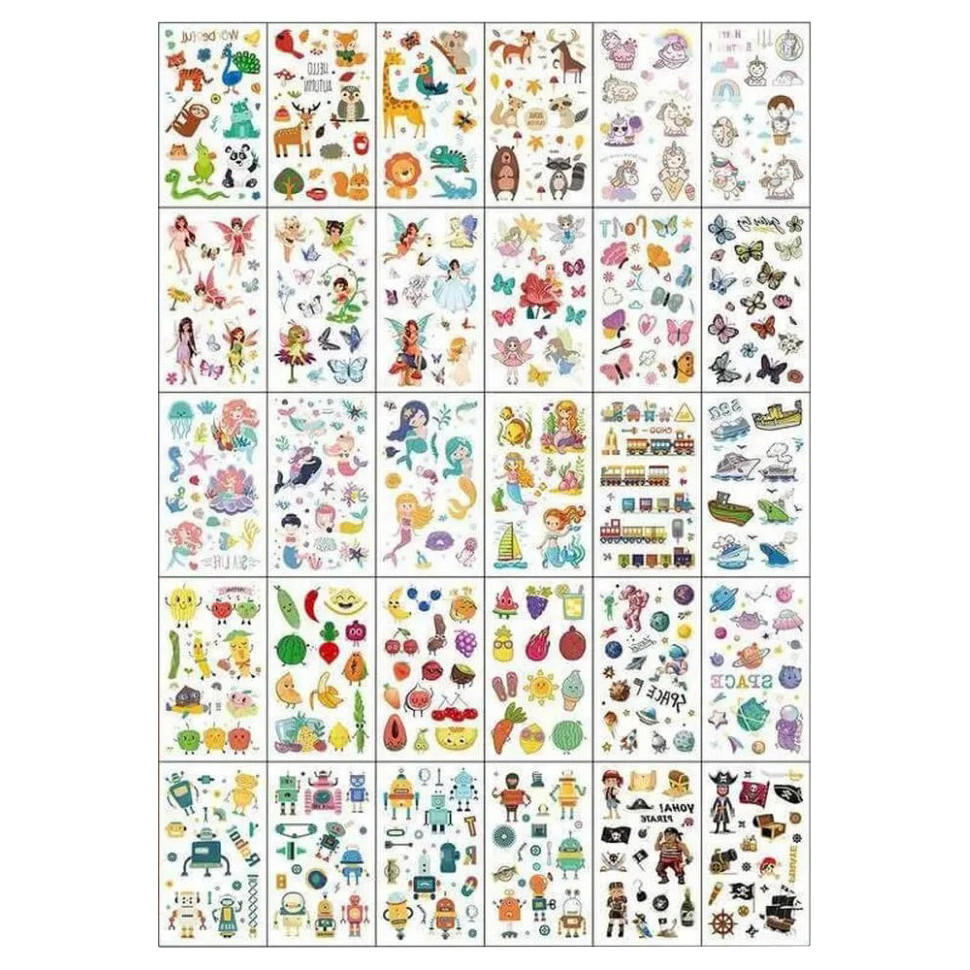 Набор детских временных тату «Для детей» Fresh Tattoo tattoo-kids-mini-set-30