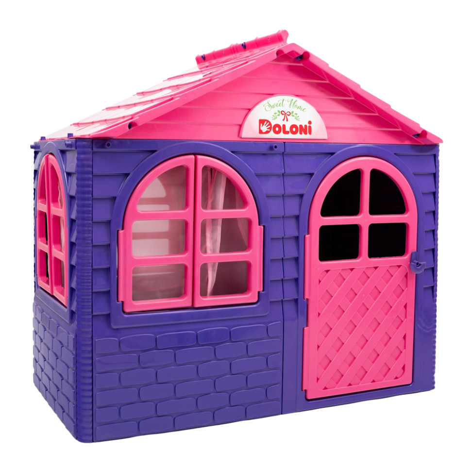 Игровой Домик со шторками DOLONI TOYS 02550/10 пластик, 127x23x86 см
