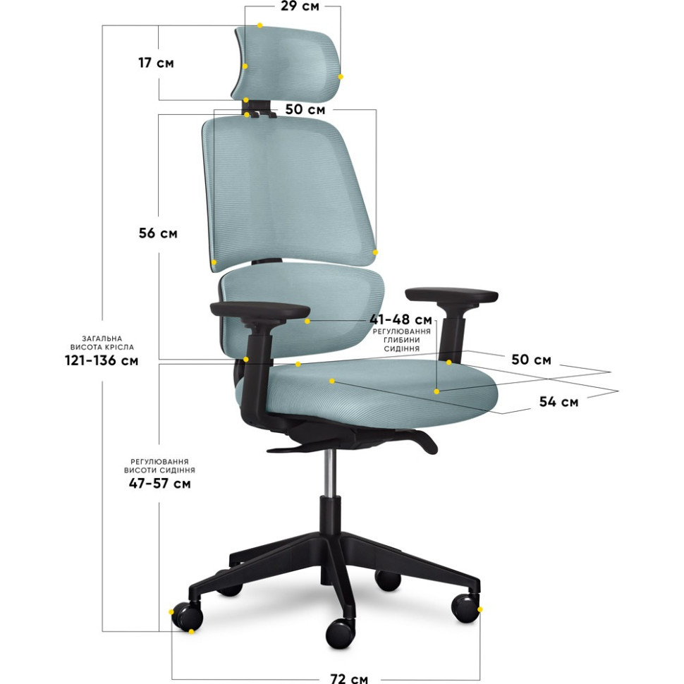 Детское кресло Leo Air Plus Mealux Y-546 KBGL, Grey/Blue