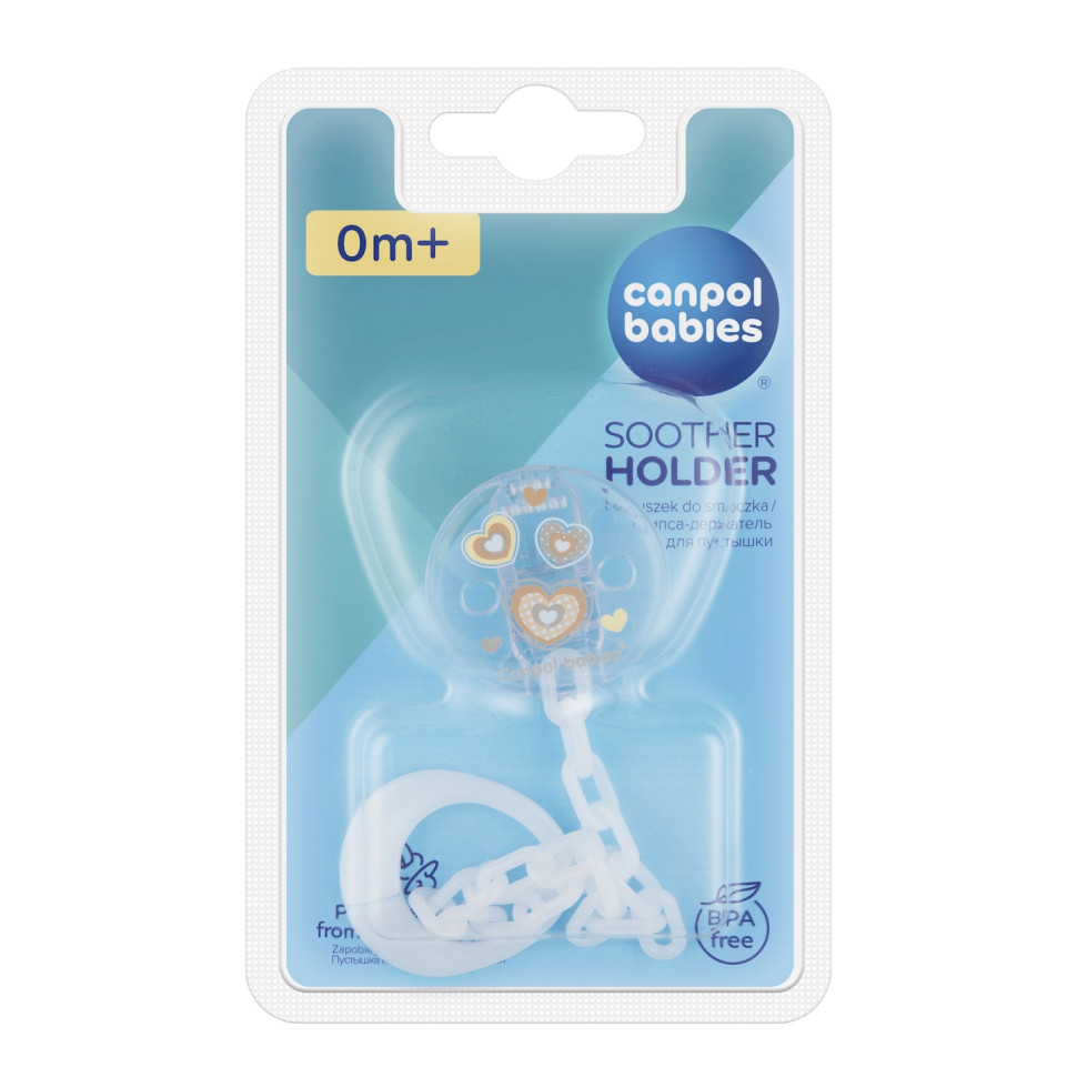 Ланцюжок до пустушки Newborn Baby Canpol babies 10/877_bei бежевий