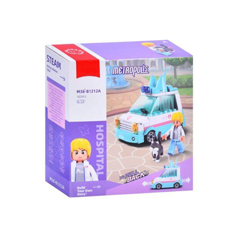 Конструктор дитячий «Metropolis Hospital» Bambi M38-B1212A 103 деталі