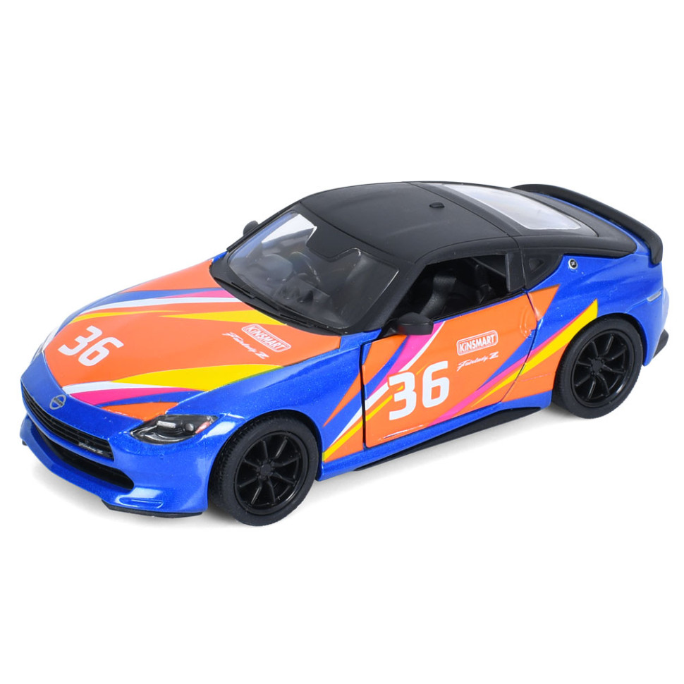 Машинка инерционная 2023 Nissan Fairlady Z Kinsmart KT5443WF(Blue) 1:36, 12 см, открываются двери