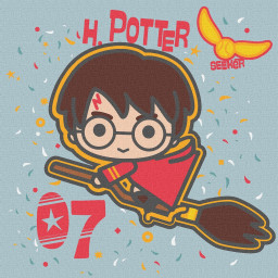 Картина по номерам "Harry Potter: Полет на метле" Идейка KHO1364, 25x25 см