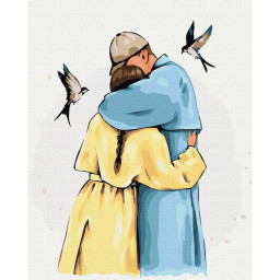 Картина за номерами "Міцні обійми" ©Alla Berezovska Brushme BS53453, 40х50 см