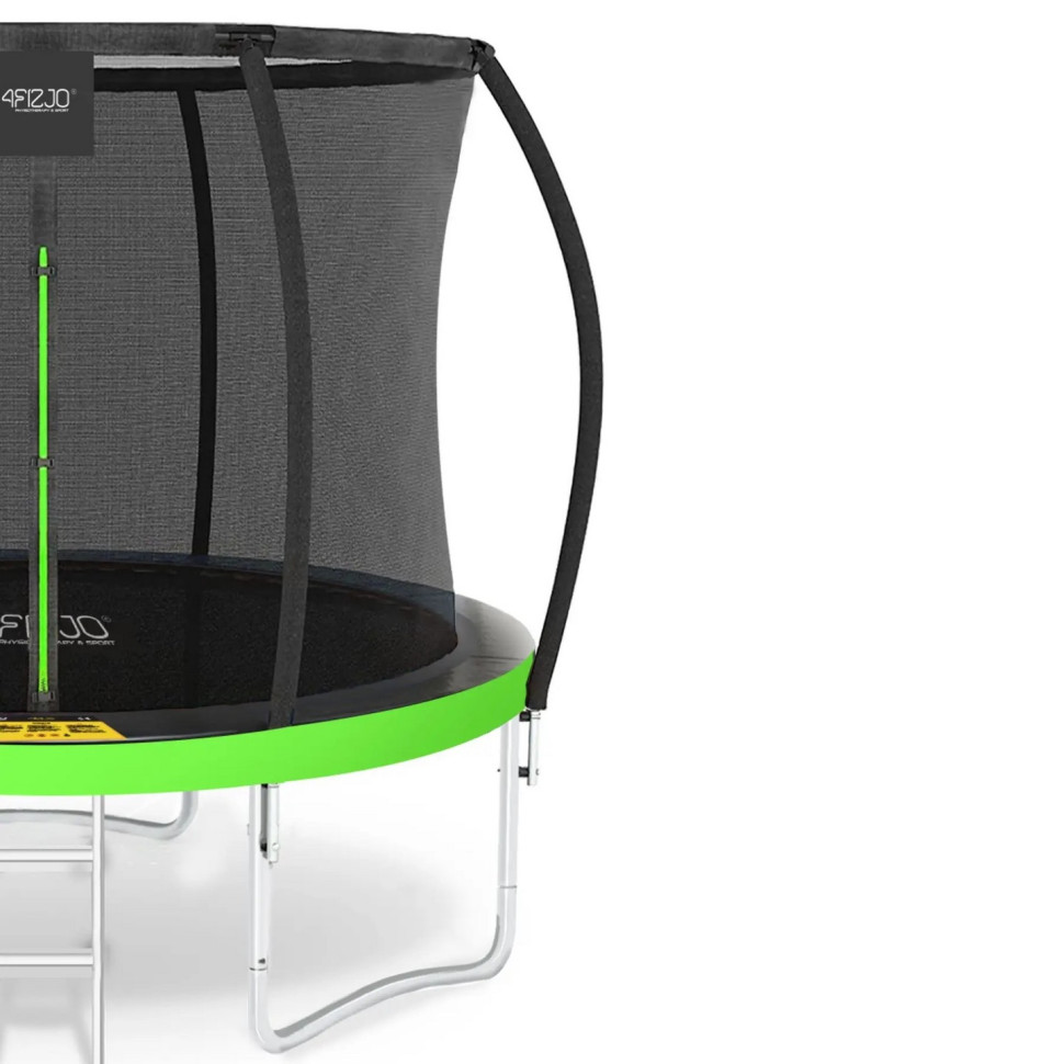 Батут із внутрішньою сіткою Premium 4FIZJO 4FJ0364, 8FT 252 см, Black/Green