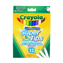 Набір фломастерів Supertips Crayola 7509 washable, 12 шт