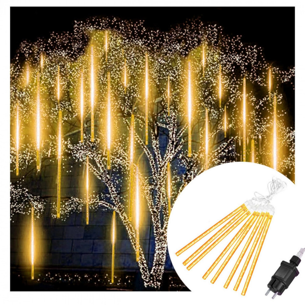Гірлянда метеоритний дощ Springos CL1214, 3 м 144 LED, Warm White