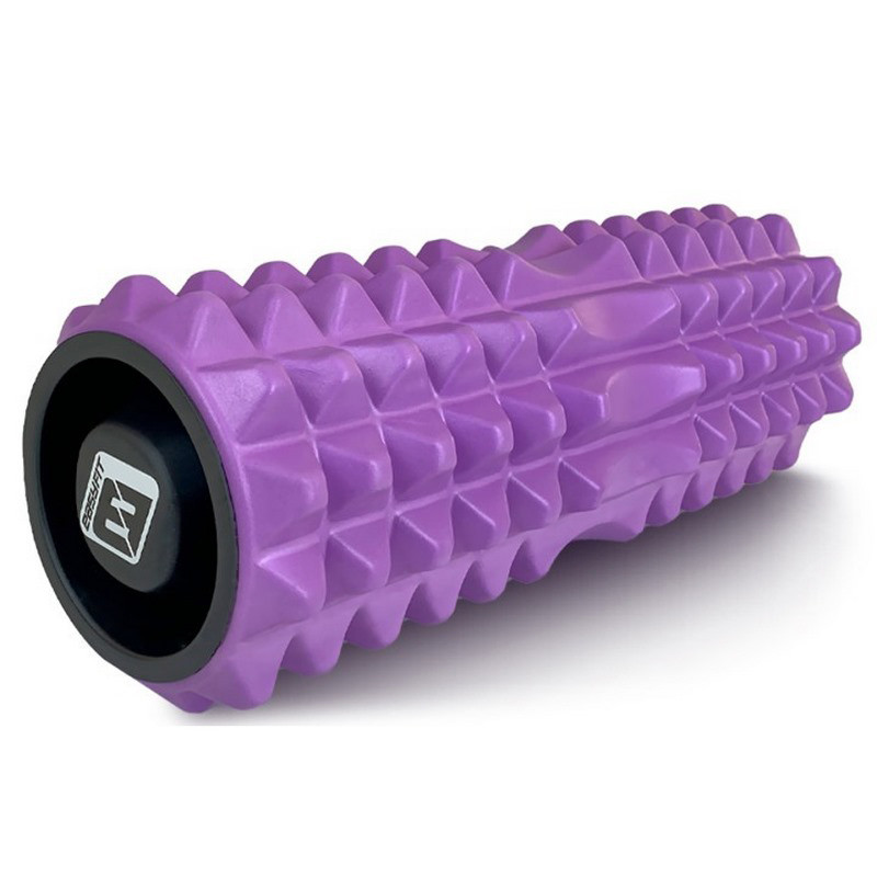 Массажный ролик Grid Rolle 1.2 EasyFitr EF-2022a-V 33 см, с заглушками с двух сторон, фиолетовый