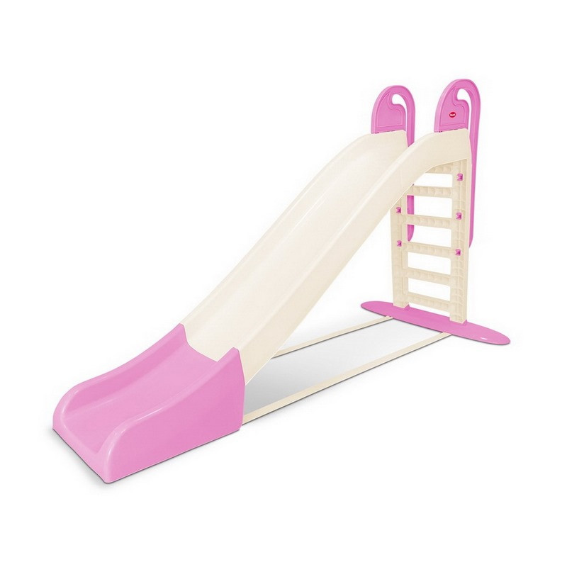 Велика дитяча гірка для катання Doloni 014550/22 кремово-рожева, 243 см